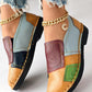 Colorblock Patchwork Work PU Loafers