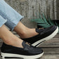 Buckled Round Toe Slip On Muffin Loafers