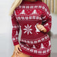Christmas Tree Snowflake Print Knit Casual Dress