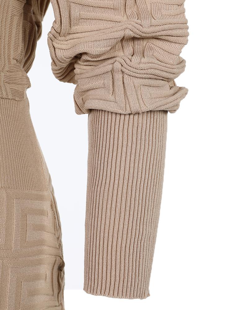 Button Front Geo Textured Work Dress