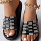 Braided Rhinestone Outdoor Slippers Summer Sandals