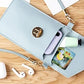 Buckled Touchable PU Leather Visible Change Bag