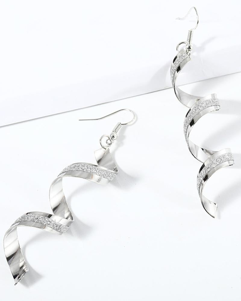 1Pair Twisted Dangle Hook Earrings