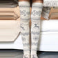 1Pair Mixed Print Over The Knee Socks