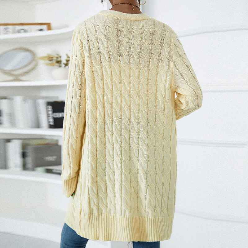 Apricot-Womens-Long-Sleeve-Open-Front-Cardigans-Sweater-Solid-Color-Twist-Button-Cable-Knit-Coat-Outwear-with-Pockets-K380-Back