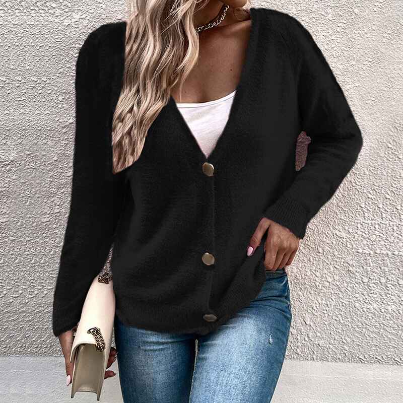     Black-Womens-Open-Front-Fuzzy-Cardigan-Sweaters-Long-Sleeve-Casual-Slouchy-Fluffy-Loose-Knit-Sweater-K395