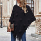 Black-Womens-Winter-Vintage-Poncho-Capes-Tassel-Blanket-Shawl-Wrap-Cardigan-Coat-K322