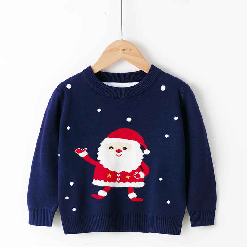 Blue-Toddler-Boys-Sweatshirt-Christmas-Sweater-Shirt-Kids-Santa-Claus-Reindeer-Pullover-Long-Sleeve-Tops-Xmas-Clothes-Size-V032