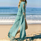 Blue-Women-Sexy-Lace-Crochet-Open-Front-Swimsuit-Beach-Long-Kimono-Cover-Ups-Side