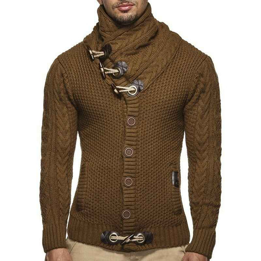 Brown-Mens-Knitted-Turtleneck-Jacket-Winter-Cardigan-Sweaters-for-Men-G001