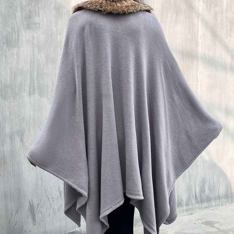 Gray-Women-Luxury-Faux-Fur-Coat-Jackets-Wrap-Cape-Shawl-for-Wedding-Party-K324-Back