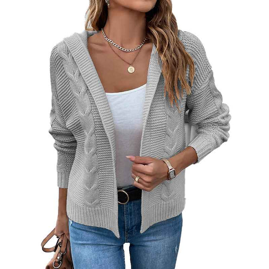 Gray-Womens-Casual-Long-Sleeve-Hooded-Cardigan-Zip-Up-Ribbed-Knit-Coats-Outwear-K243
