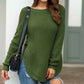 Green-Womens-Fall-Long-Sleeve-Side-Split-Loose-Blouses-Casual-Pullover-Tunic-Tops-K294