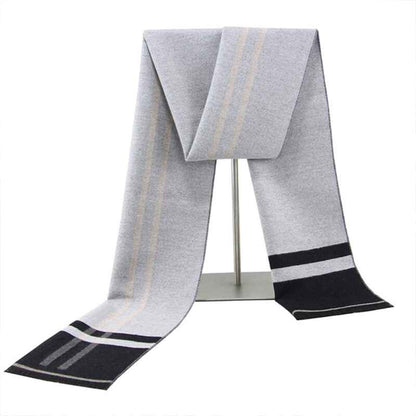 Light-Gray-Stripes-Soft-Scarf-For-Autumn-And-Winter-Simple-And-Elegant-Long-Thick-Plush-Scarf-D020