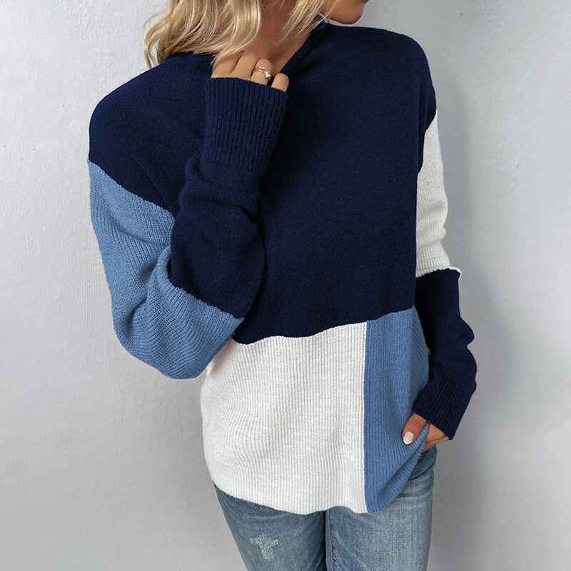 Navy-Blue-Women-Sweater-Long-Sleeve-Color-Block-Knit-Pullover-Sweaters-Crew-Neck-Patchwork-Casual-Loose-Jumper-Tops-K431