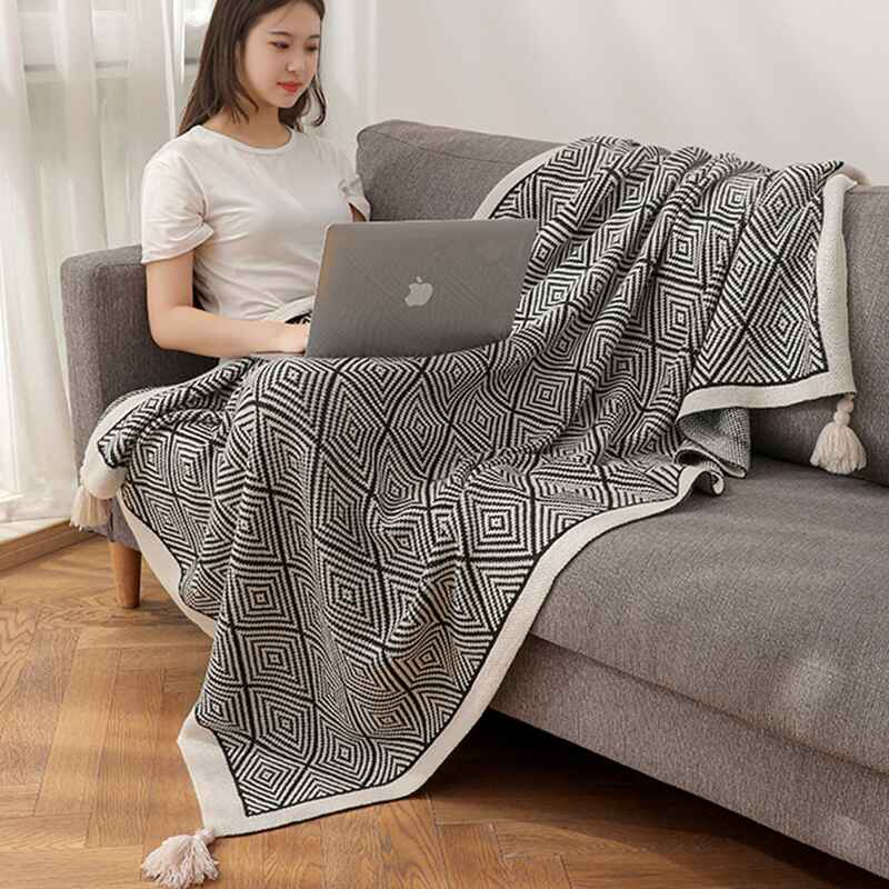 Nordic-Knitted-Throw-Thread-Blanket-on-The-Sofa-Plaid-Geometric-Striped-Travel-Tv-Nap-Blankets-Soft-Dark-Gray 800 × 800 px