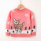 Pink-Toddler-Boy-And-Girl-Christmas-Fleece-Sweater-Crewneck-Sweatshirt-Santa-Claus-Reindeer-Snowman-Graphic-Pullover-Shirt-V042