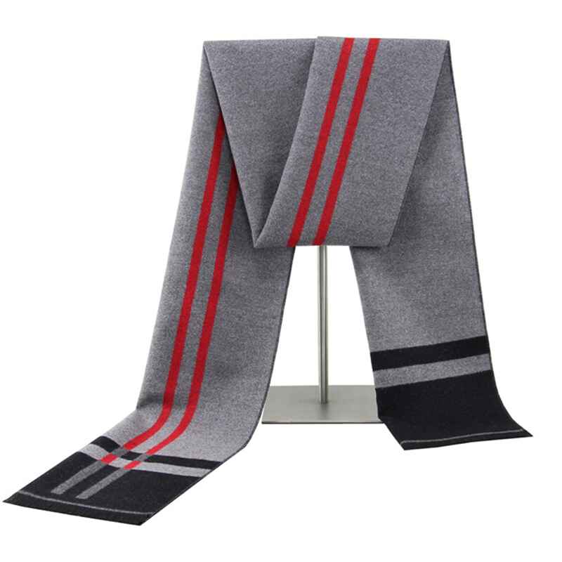 Red-Stripes-Soft-Scarf-For-Autumn-And-Winter-Simple-And-Elegant-Long-Thick-Plush-Scarf-D020