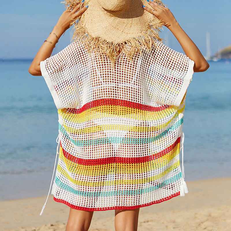 White-Red-Womens-Swimsuit-Cover-Up-Hollow-Out-Swimwear-Beach-Bathing-Suit-Bikini-Coverups-Back