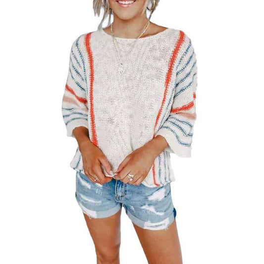 White-Short-Sleeve-Crew-Neck-Pullover-Sweater-for-Women-Ultra-Soft-Tops-Tee-Solid-Color-Casual-Knit-K096