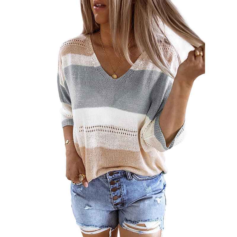 Women_s-Sleeveless-VNeck-Color-Block-Sweater-Printed-Vest-Crop-Tank-Top-Knitwear-gary-white-background