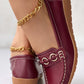 O Ring Decor Comfort Casual Wedge Loafers