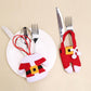 Christmas Silverware Holders Tableware Cutlery Fork Spoon Knives Storage Bag Dinner Table Decorations Party Supplies