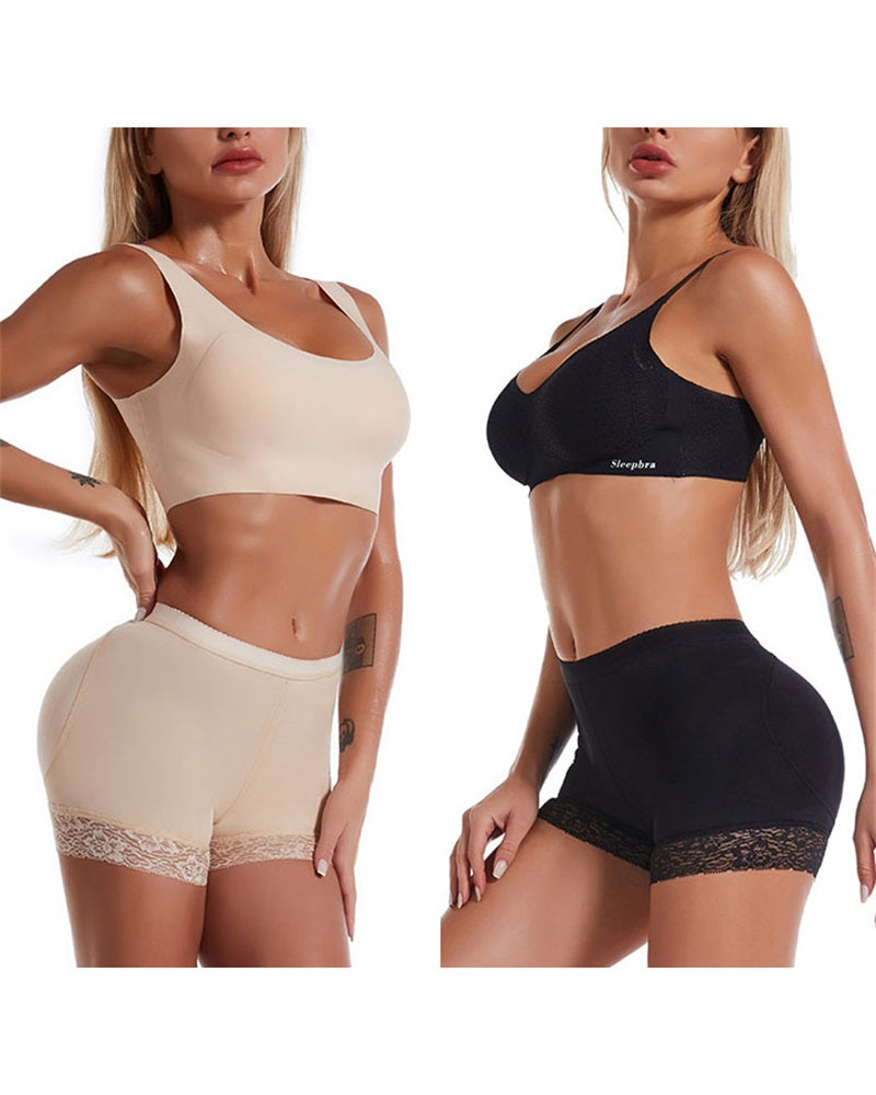 Contrast Lace Butt Lifting Shapewear Hip Padded Panty Breathable Underwear Body Shaper