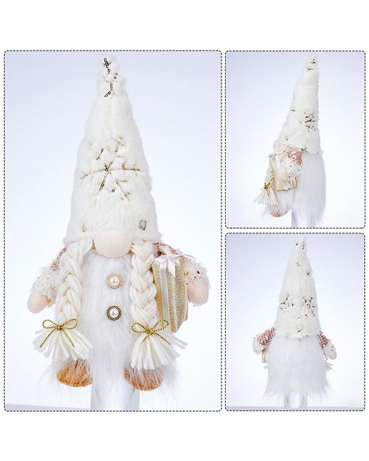 1pc Christmas Gnome Doll Rudolph Lighted Faceless Doll Ornament Kids Toy Gifts Party Props Christmas Tree Window Table Decoration