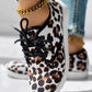Christmas Leopard Lace up Sneakers