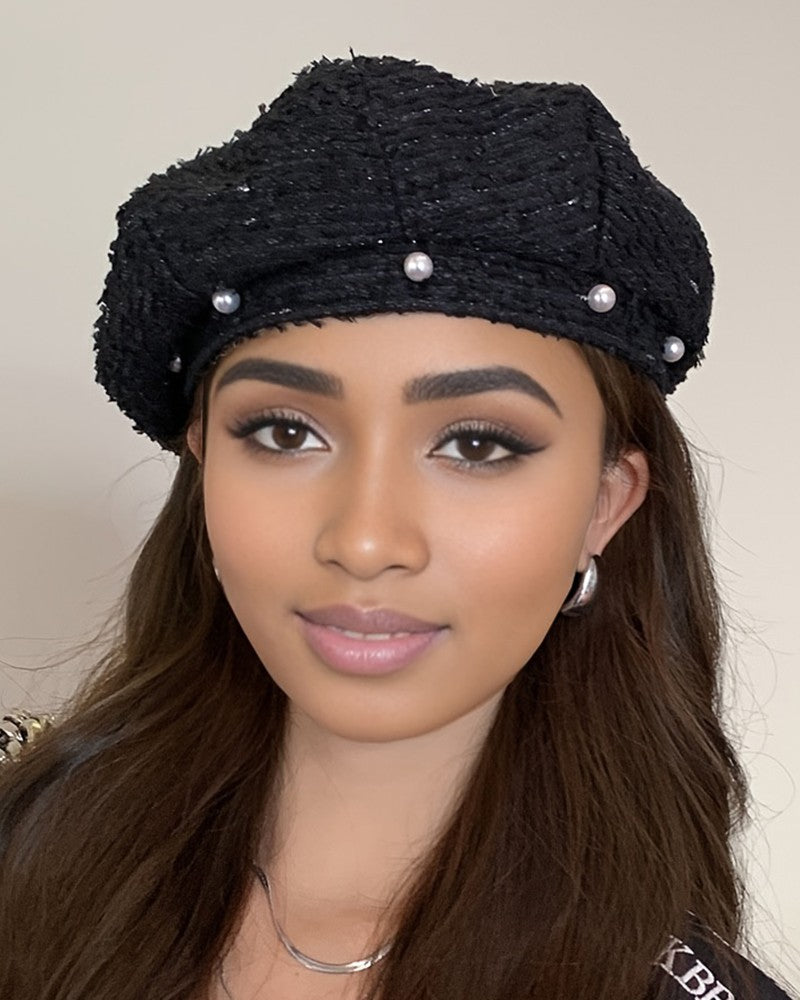Y2K Beaded Comfortable Lightweight Outdoor Fashionable Beret Hat