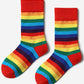 1Pair Rainbow Stripe Party Pride Month Socks