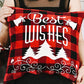 1pc Christmas Plaid Pillow Cover 18x18inch Farmhouse Pillow Cover Holiday Rustic Linen Pillow Case Sofa Couch Throw Christmas Decoration