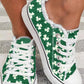 St. Patrick's Day Clover Print Ombre Fringe Hem Sneakers