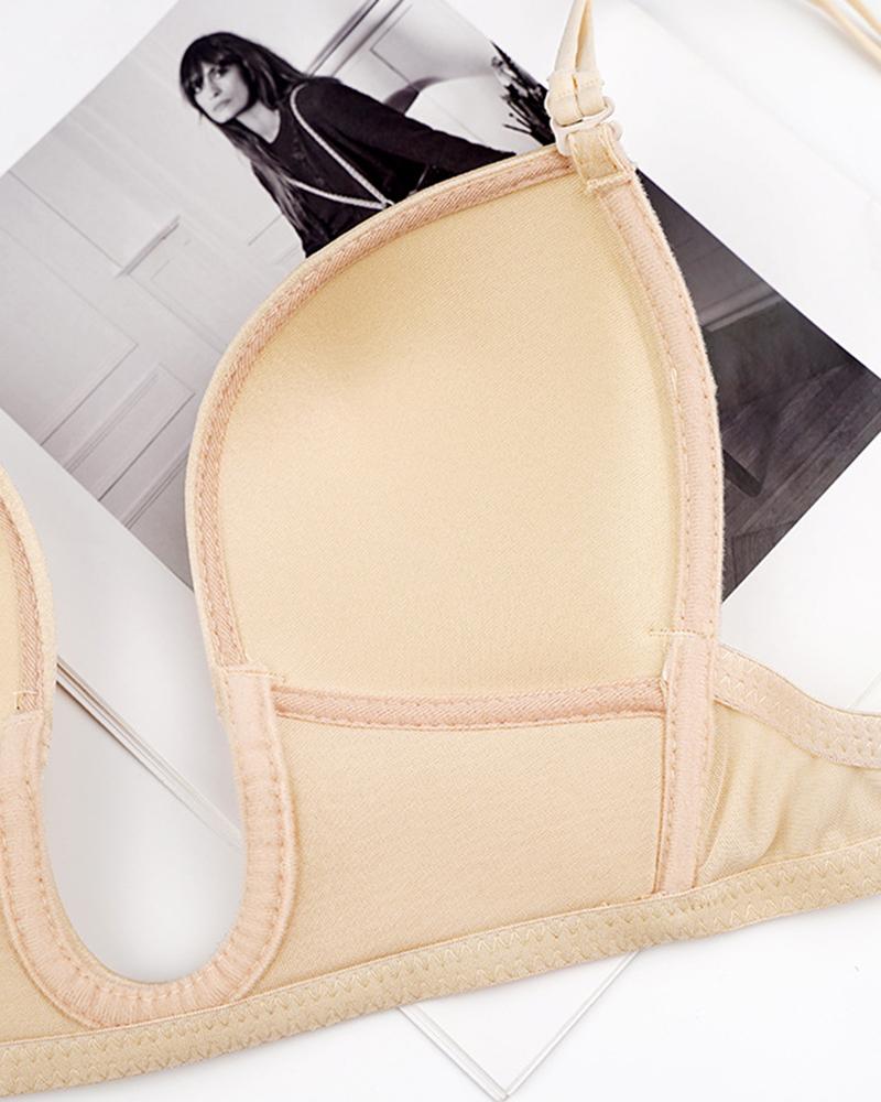 Plunge U Cut Seamless Invisible Push Up Wedding Bra