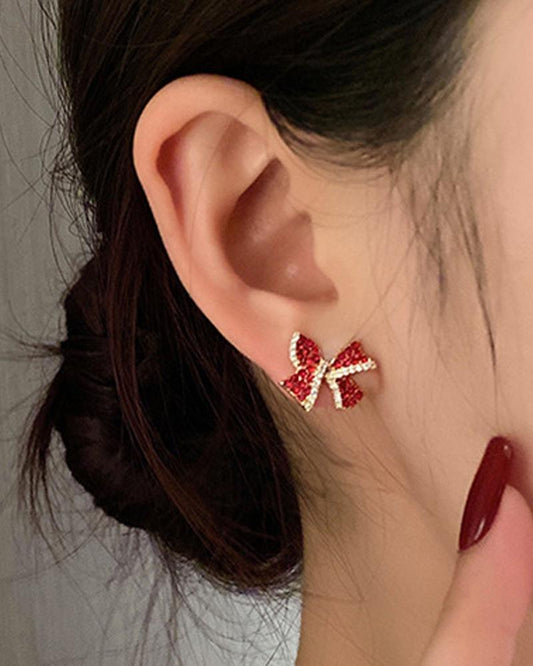 1Pair Christmas Snowflake Shaped Drop Earrings