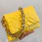 Quilted Chain Strap Flap Shoulder Bag