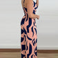 All Over Print Wide Leg Jumpsuit