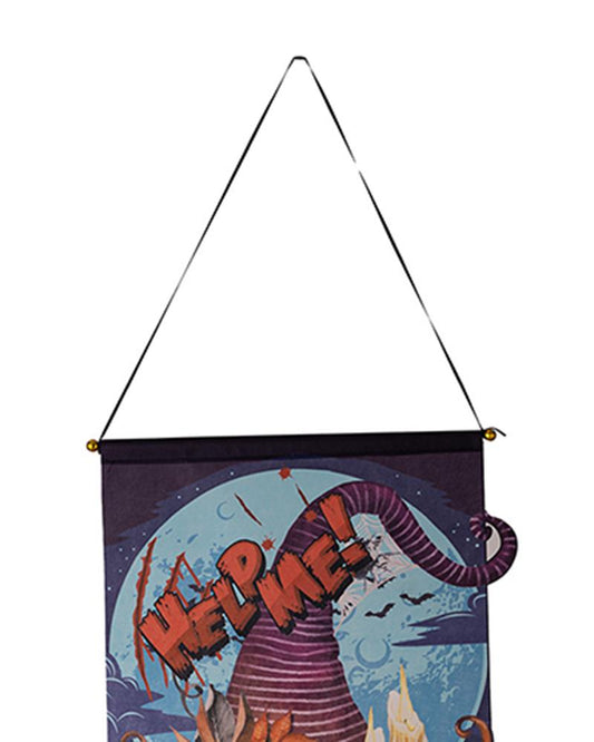 1pc Halloween Cartoon Character Gnome Graphic Hanging Flag Front Door Decoration