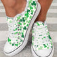 St. Patrick's Day Clover Print Ombre Fringe Hem Sneakers