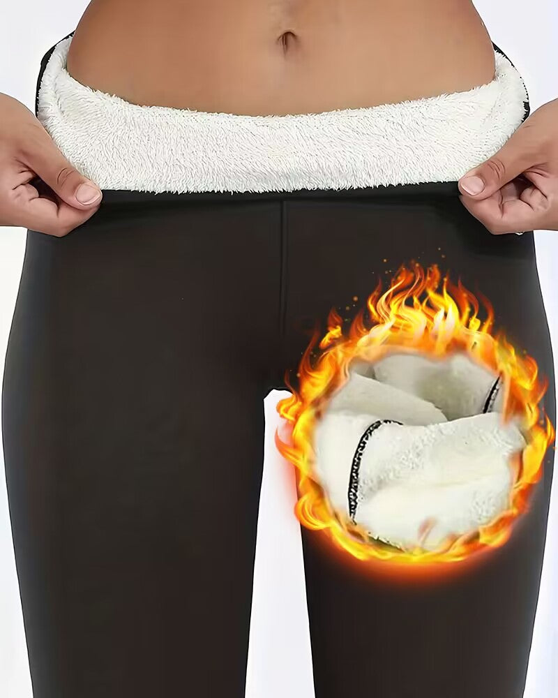 High Waist Fleece Lined Warm Sports Workout Leggings