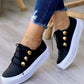 Button Decor Lace up Sneakers