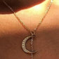1pc Retro Moon Sun Pendant T Necklace
