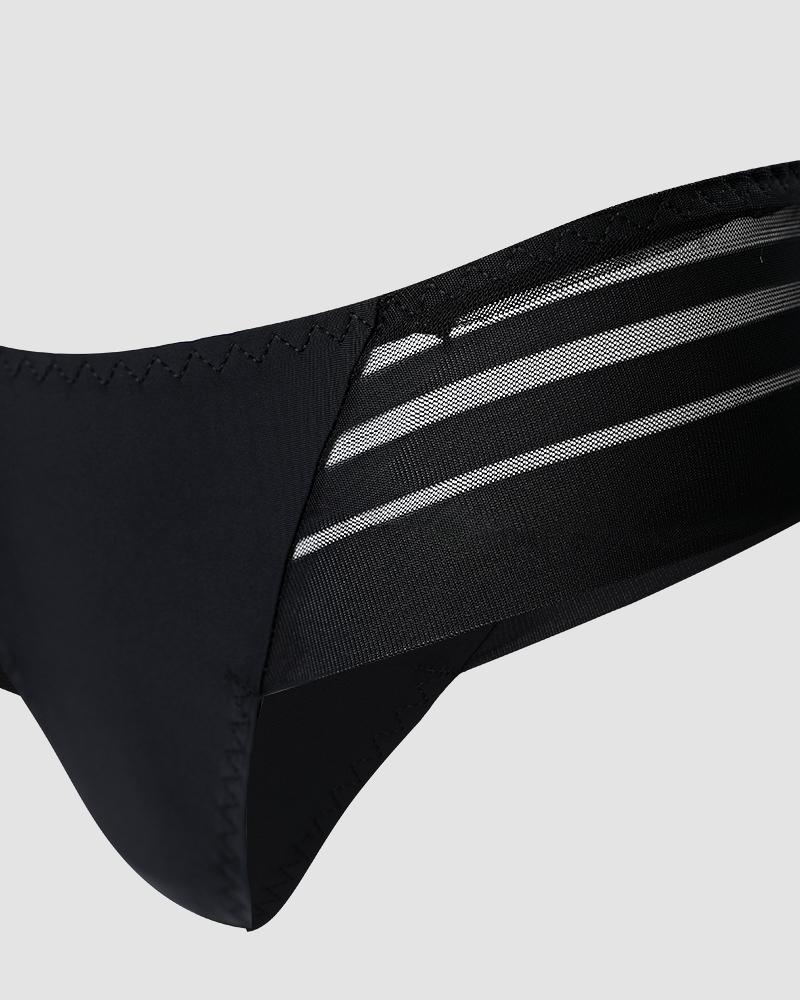Low Waist Mesh Patch Seamless Panty