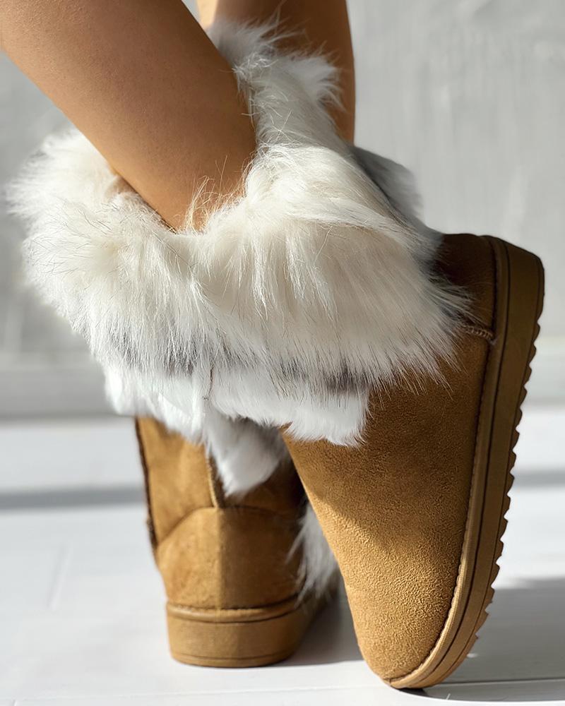 Faux Fur Lined Snow Boots