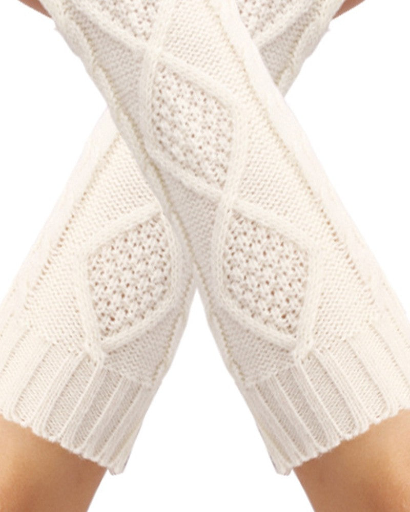 1Pair Knit Fingerless Gloves
