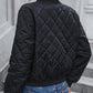 Quilted Zipper Design Puffer Jacket