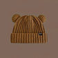 Cuffed Knit Winter Warm Beanie Hat With Bear Ears