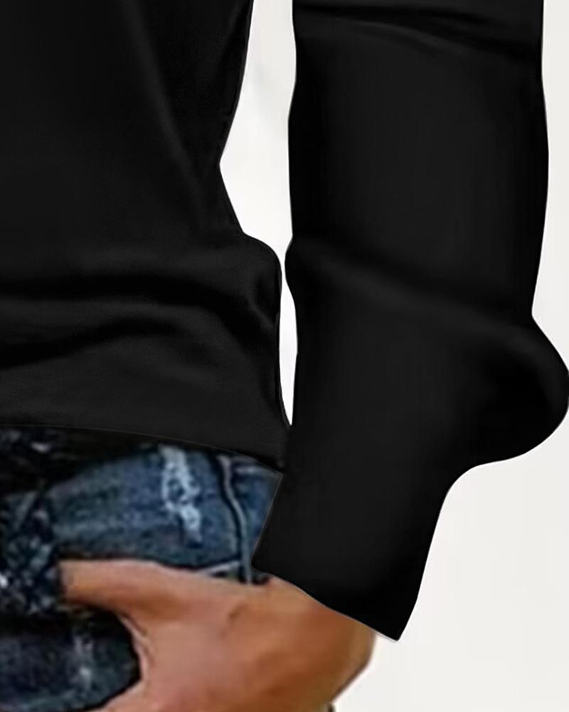 Rhinestone Letter Pattern Cold Shoulder Top