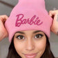 Barbie Letter Embroidery Winter Thermal Knit Hat